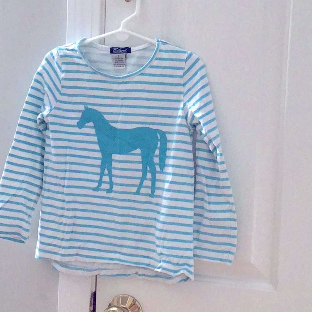 Girls E-Land Horse Shirt Size 4